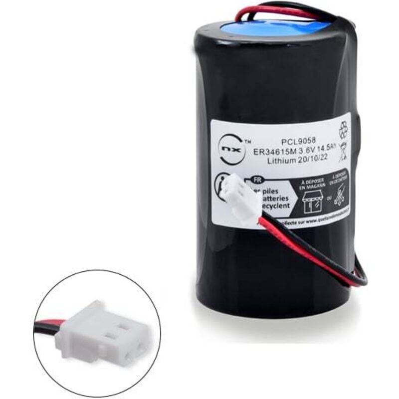 NX - Pile lithium ER34615M d 3.6V 14.5Ah Molex