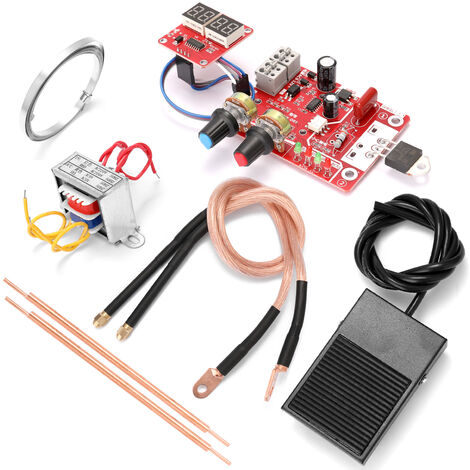 NY-D01 Battery Spot Welding Tool Set Digital Display Control Board with Welding Pen 9V Transformer and Metal Foot Pedal 40A 100A Optional