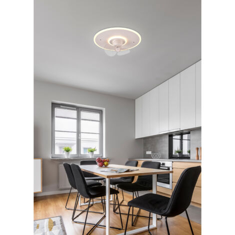 NYBRO PLAFONIERA LED 30W 3500lm, 2700 - 6500K BIANCA CON VENTILATORE CON TELECOMANDO MULTIFUNZIONE D. 50CM DIMMERABILE