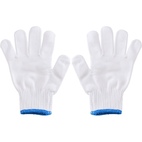 Nylon-Baumwollhandschuhe für Mechaniker und Bauarbeiter – 2er-Pack, strapazierfähiger Tragekomfort mit verstärkten Nähten
