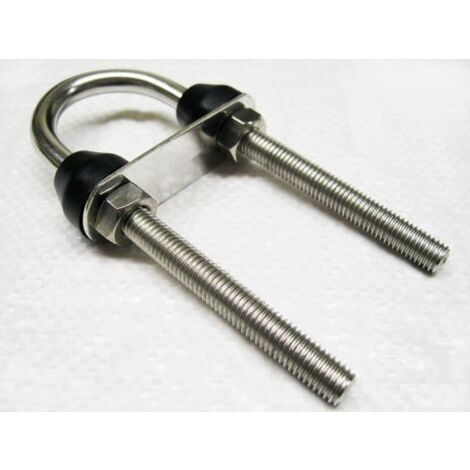 Nylon Collar U Bolt Stainless Steel 10MM x 90MM (Marine Deck Rigging Nuts Plate)