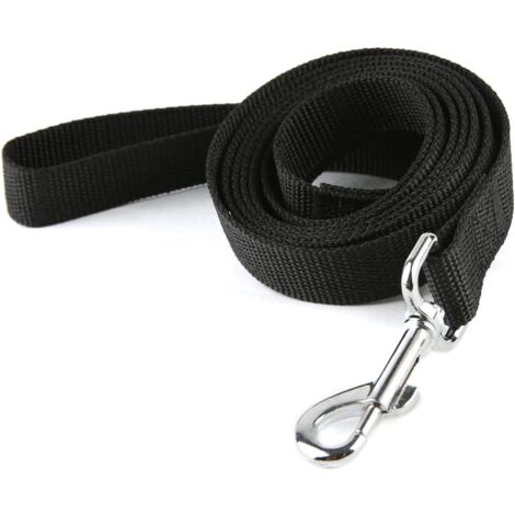 Nylon Dog Training Leash, Traction Rope, 4/5/6 Feet Long, 3/4 Inch 1 Inch Wide, for Small and Medium Dogs (1'' x 4 FT, Black)