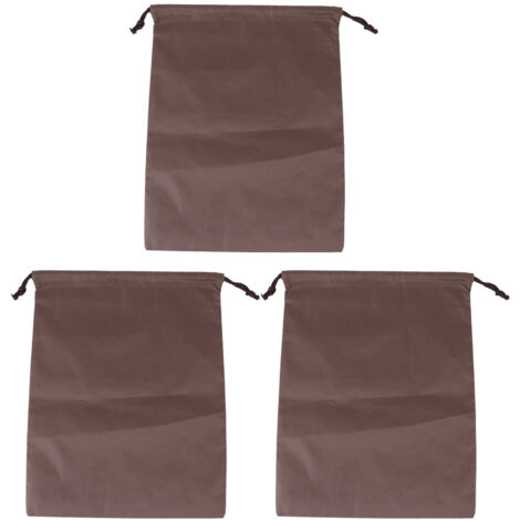 Nylon Drawstring Bag Waterproof Dustproof Storage Bags for Shoes Clothes OrganizerCoffee