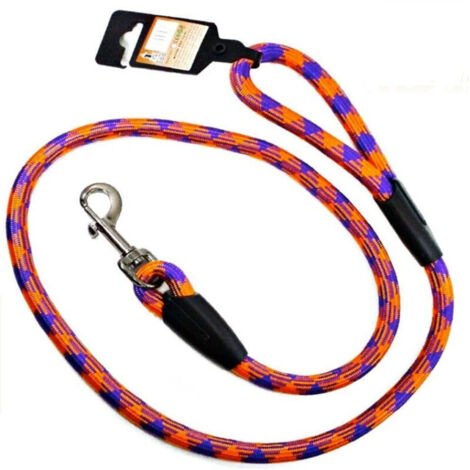 Nylon-Hundeleine, 125 cm lang, Orange, Blau, Lila