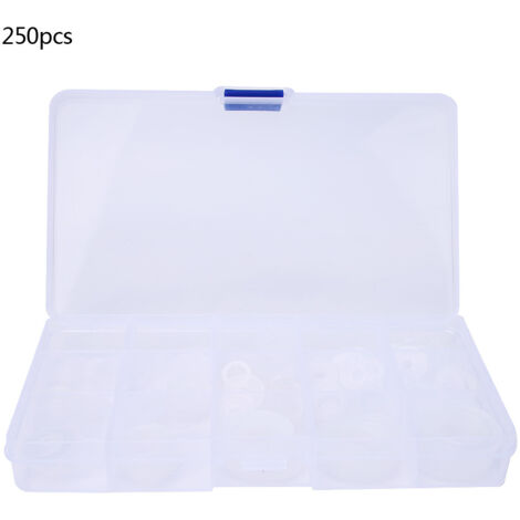 Nylon-Rohrdichtungssatz – 250 verschiedene Teile mit Aufbewahrungsbox
