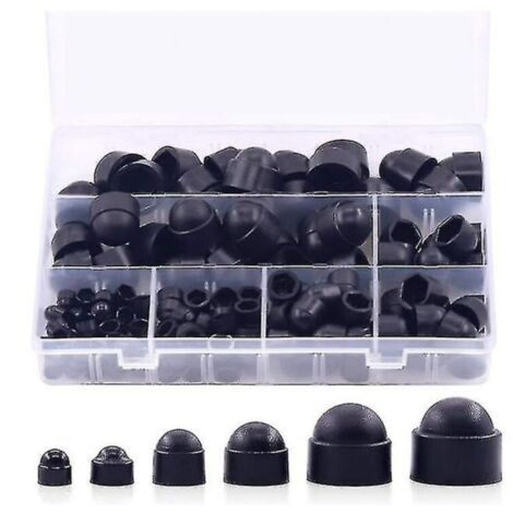 Nylon-Sechskantmuttern-Abdeckung, 160 Stück, Kunststoff-Schutzkappe, Set M4/M5/M6/M8/M10/12