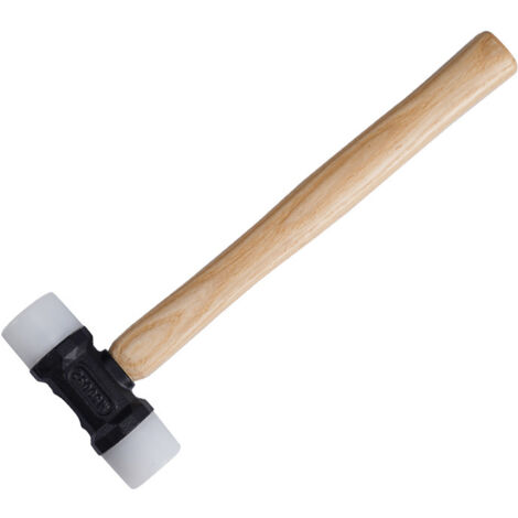 Nylonhammer mit Holzgriff, Lederhammer, Ø 30 mm, Walnussholzgriff, Werkzeug, geschmiedet