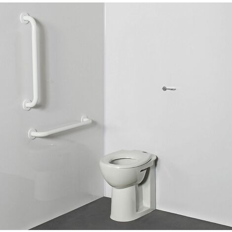 Nymas NymaCARE Doc M Bathroom Toilet Pack Disabled Ambulant Grab Rails White - White