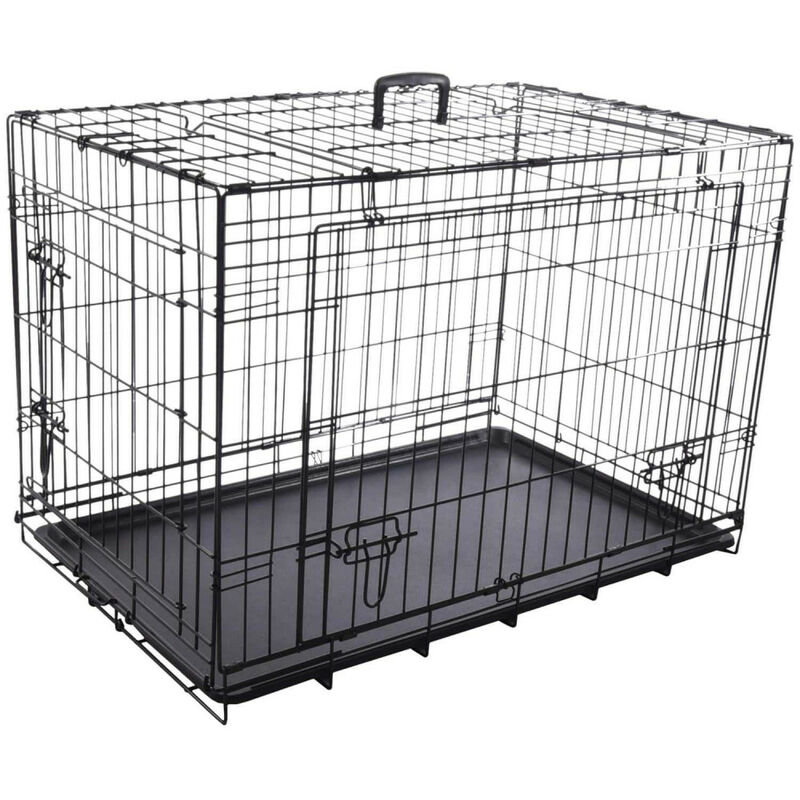 

NYO cajón negro M. 47 x 77 x 53,5 cm. de metal con puerta corredera. para perros