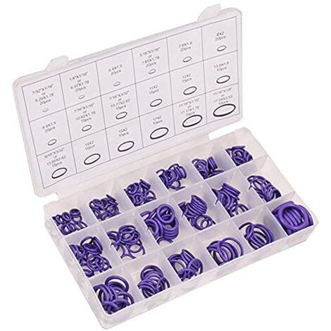 O-Ring, 270 Stück Gummi-Dichtungsringe, O-Typ-Ringe, 18 Größen, universelles O-Ring-Sortiment für die Reparatur von Kfz-Klimaanlagen-Wasserhähnen