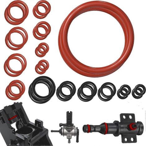 O-Ringe kompatibel mit Philips Saeco, 30 Silikondichtungen für Stützventil, Dampfventil und Brühgruppe