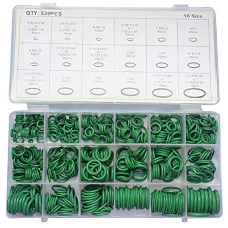 O-Ringe-Set, 530 Größen, O-Ring-Dichtungsdichtungen, Sortiment aus Gummi, hydraulische Klimaanlagen-Dichtungsringe für Autogeräte, Lager, Pumpen