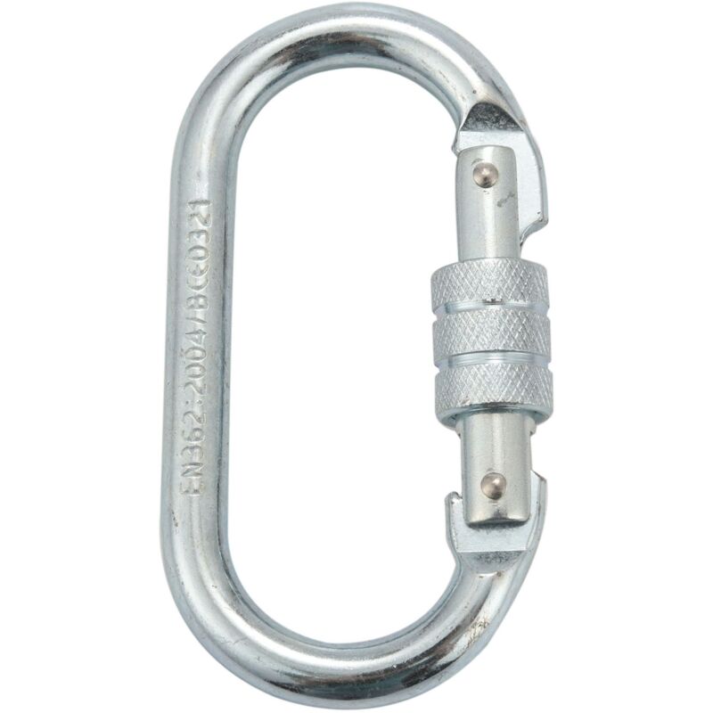 Image of O Shape 25KN Fibbia di sicurezza in acciaio legato. Moschettone professionale per arrampicata su moschettone