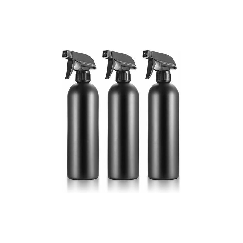Oaao - Pack de 3 vaporisateurs 500 ml, vaporisateurs noir, vaporisateurs coiffure, vaporisateurs plantes, vaporisateurs pompe, vaporisateurs vides,