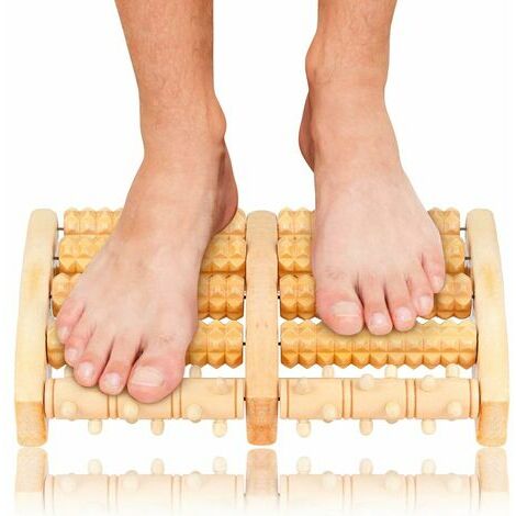 OAAO Rouleau de pied en bois, rouleau de massage des pieds, massage des pieds pour la réduction du stress, des crampes, de l'arthrose, des douleurs aux pieds