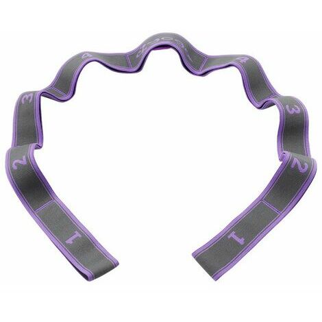 OAAO Sangle d'exercice, bandes élastiques de yoga avec 9 anneaux, bandes d'exercice élastiques, bande de résistance élastique de yoga yoga latin pilates danse fitness exercice violet