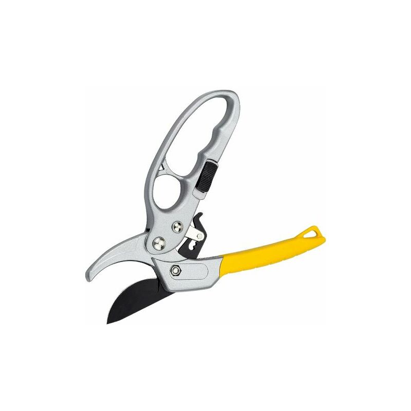 Oaao - Sécateur à cliquet pour branches jusqu'à 20 mm de diamètre, sécateur, ciseaux de fleuriste, sécateur bypass, ciseaux à rosiers, lames acier