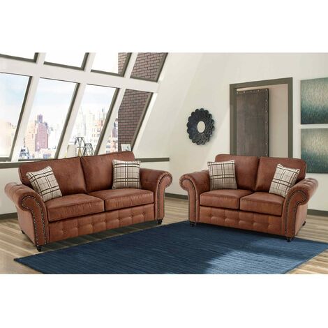 main image of "Oakana Luxury Leather 3+2 Seater Sofa Set "