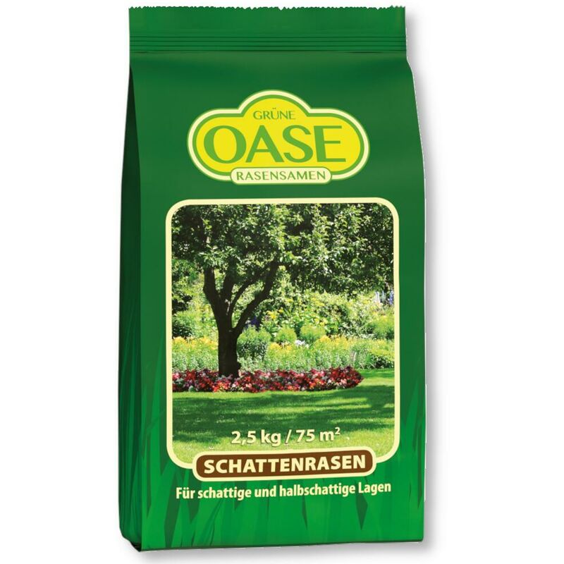 Oasis gazon ombragé 2,5 kg graines de gazon, herbe, graines, gazon de sport, famille, robuste