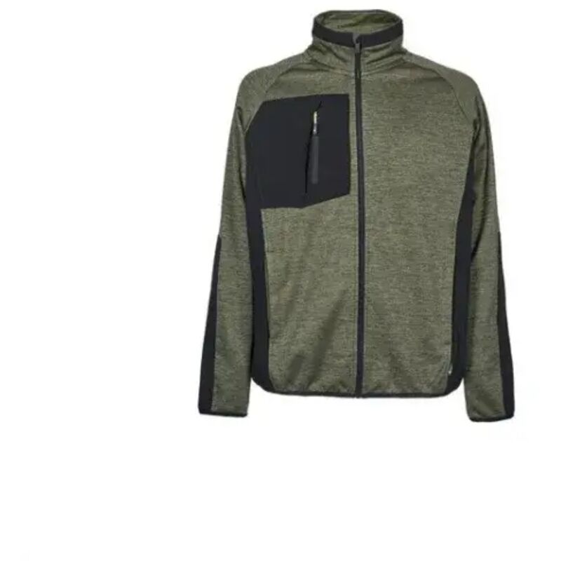 U-Power Hull Felpa full zip da lavoro verde scuro - 4XL