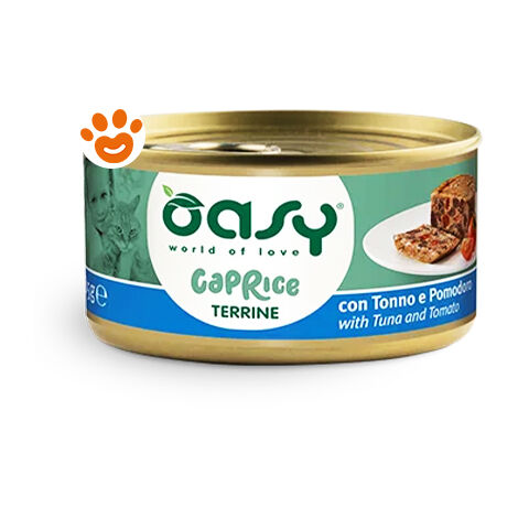Oasy Cat Caprice Terrine con Tonno e Pomodoro  - Oasy Cat Caprice Terrine con Tonno e Pomodoro - Lattina Da 85 Gr
