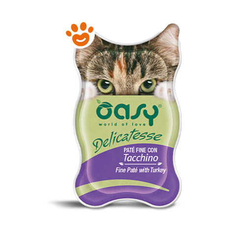 Oasy Cat Delicatesse Paté con Tacchino - Oasy Cat Delicatesse Paté con Tacchino - Vaschetta Da 85 Gr