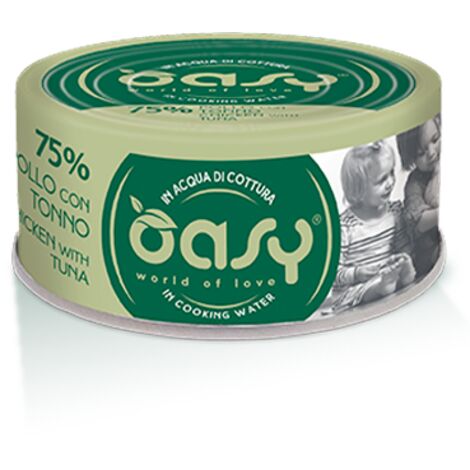 Oasy Cat More Love Pollo con Tonno  - Oasy Cat More Love Pollo con Tonno - Lattina Da 70 Gr