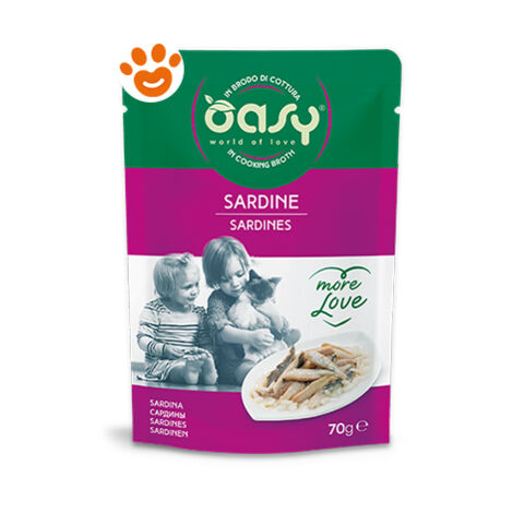 Oasy Cat More Love Sardine  - Oasy Cat More Love Sardine - Vaschetta da 70 Gr