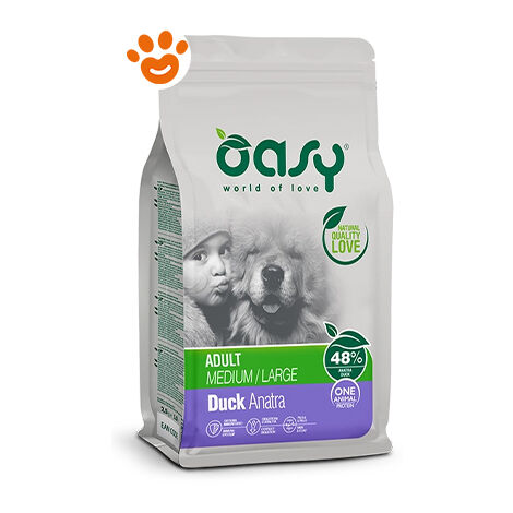 Oasy Dog Adult Medium/Large Monoproteico Anatra  - Oasy Dog Adult Medium/Large Monoproteico Anatra - Sacco Da 2,5 Kg, Any