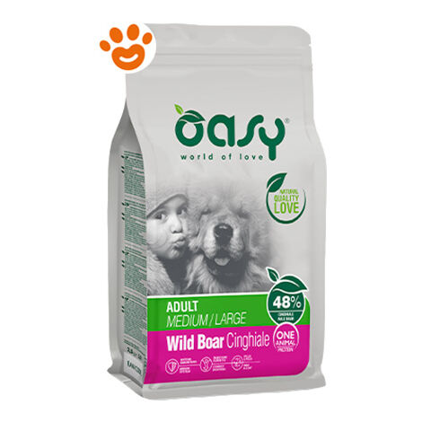 Oasy Dog Adult Medium/Large Monoproteico Cinghiale - Oasy Dog Adult Medium/Large Monoproteico Cinghiale - Sacco Da 2,5 Kg