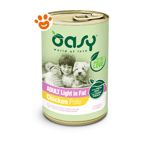 Oasy Dog Lifestage Light in Fat Pollo  - Oasy Dog Lifestage Light in Fat Pollo - Lattina Da 400 Gr