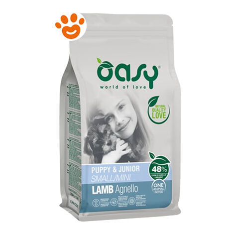 Oasy Dog Puppy e Junior Small/Mini Monoproteico Agnello  - Oasy Dog Puppy e Junior Small/Mini Monoproteico Agnello - Sacco Da 2,5 Kg