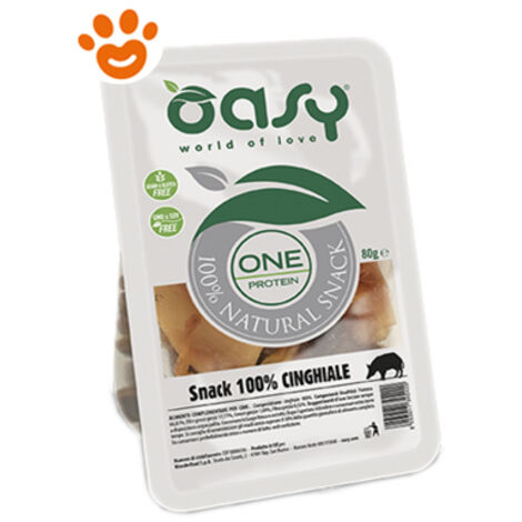 Oasy Dog Snack One Protein con Cinghiale  - Oasy Dog Snack One Protein con Cinghiale - Confezione da 80 Gr
