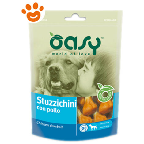Oasy Dog Snack Stuzzichini con Pollo  - Oasy Dog Snack Stuzzichini con Pollo - Confezione da 100 Gr