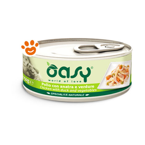 Oasy Dog Specialità Naturali Pollo con Verdure  - Oasy Dog Specialità Naturali Pollo con Verdure - Lattina Da 150 Gr