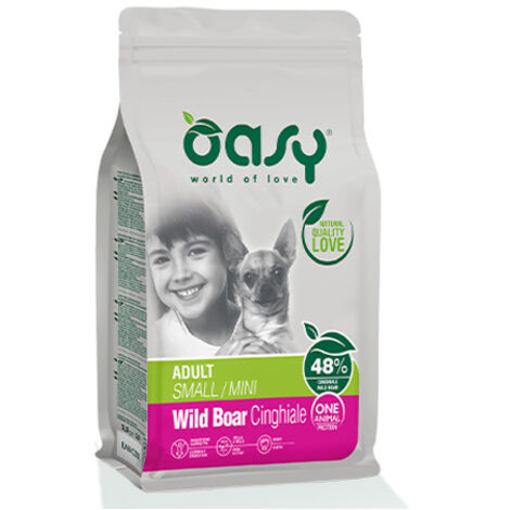 OASY Dry dog oap adult small mini cinghiale 800gr