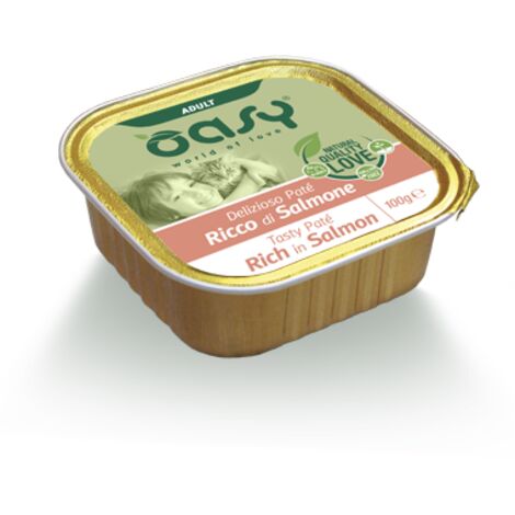 Oasy Gatto Delizioso Patè In Vaschetta 100gr Adult Salmone