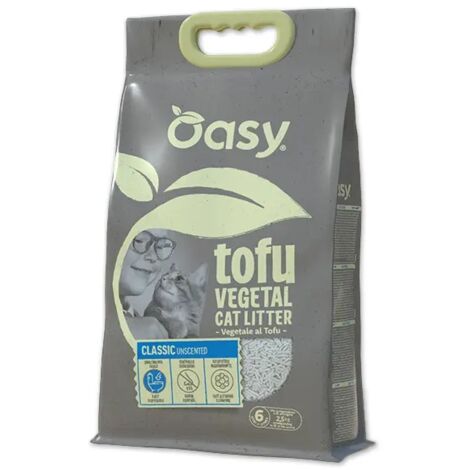 Oasy lettiera vegetale tofu classic unscented 6LT