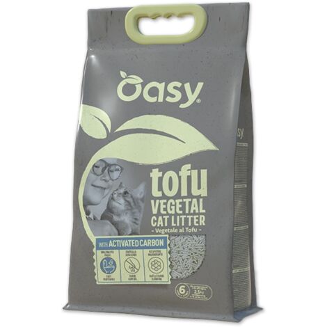 Oasy lettiera vegetale tofu con activated carbon 6LT