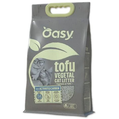 Oasy lettiera vegetale tofu con activated carbon 6LT