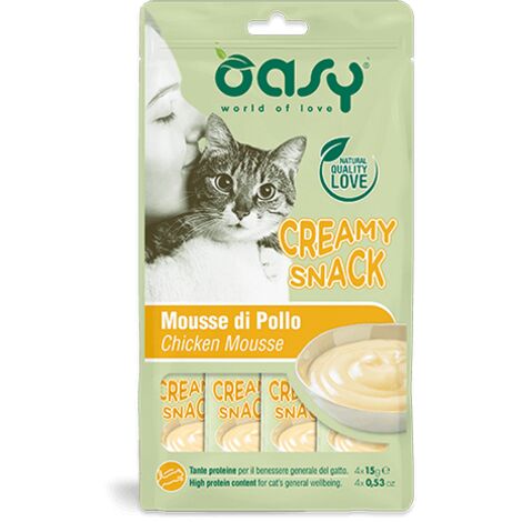 OASY SNACK Cat Creamy Snack Pollo 4x15g