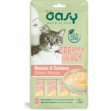 OASY SNACK Cat Creamy Snack Salmone 4x15g