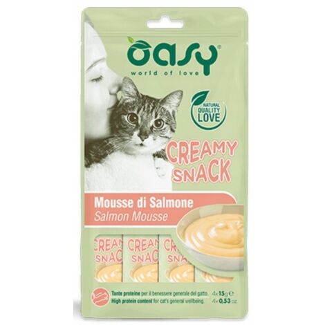 Oasy  Snack cremoso  4 x 15 g - Salmón 4 x 15 g
