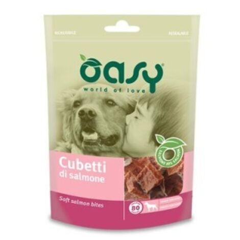 OASY Snack Dog Cubetti di Salmone 80 gr
