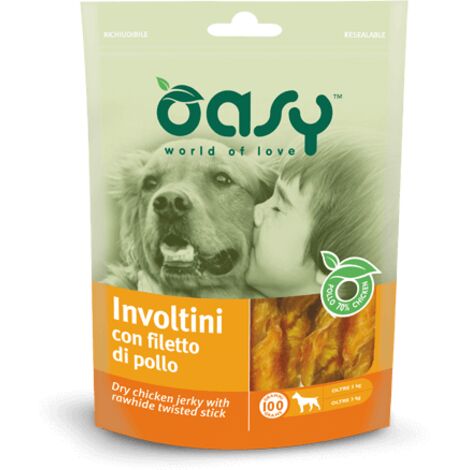 OASY SNACK DOG INVOLTINI CON PETTO DI POLLO 100 gr