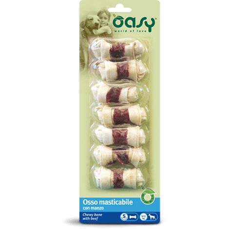 OASY  SNACK DOG Osso masticabile con Manzo Tg S