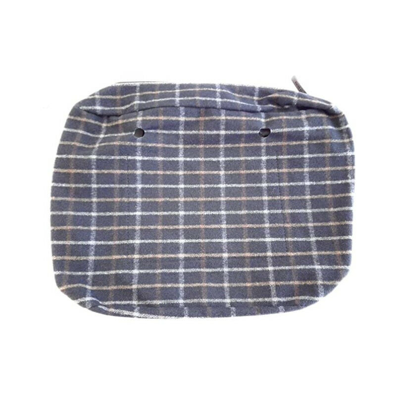 Sacca interna canvas tartan blu - Obag