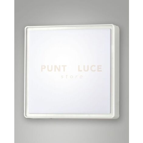 OBAN PLAFONIERA BIANCA ATTACCO E27 L.30X30CM C/SENSORE 2 LUCI