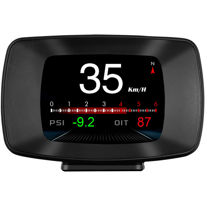 

OBD + GPS Sistema dual Velocimetro Multifuccion LCD Head-Up Display Velocimetro Detector de automovil Pantalla completa de datos del automovil