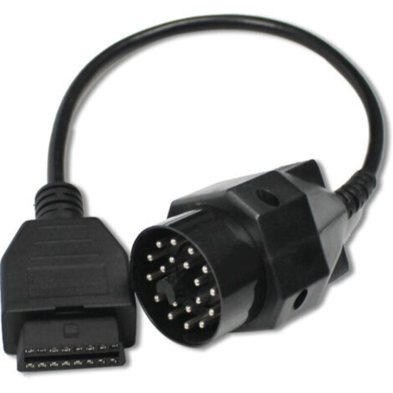 OBD2 Adapter Cable 20Pin BMW Edibas to 16Pin OBD Diagnostic Device Suitable for Older Models Compatible with BMW 1982-2002